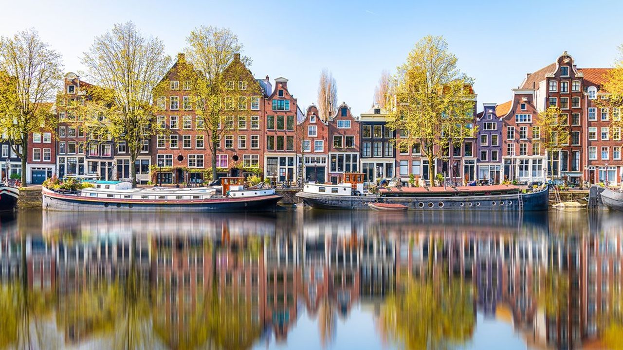 Un canal à Amsterdam.