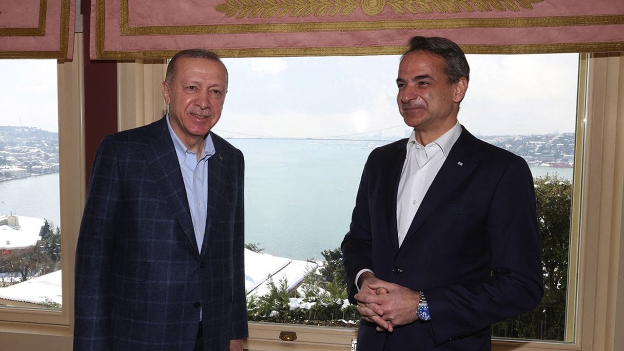 Les relations entre Recep Tayyip Erdogan et Kyriakos Mitsotakis se sont subitement dégradées dans la foulée de leur dernière rencontre, en mars 2022 à Istanbul.