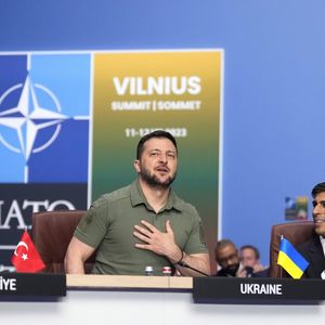 Volodymyr Zelensky a symboliquement fait sa première entrée au Sommet de l'Otan mercredi à l'occasion de la tenue d'un premier conseil entre l'Alliance et l'Ukraine.