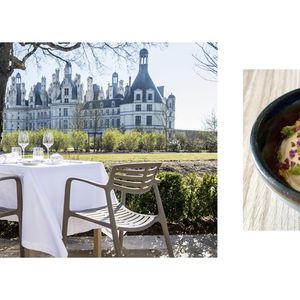 De gauche à droite : Au « Grand Saint-Michel » face à Chambord, la cuisine tout en finesse de « Momento ».