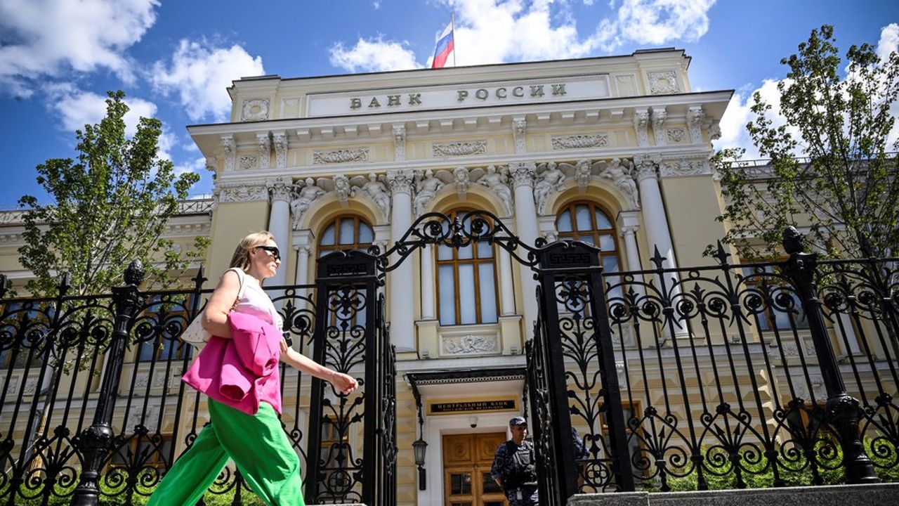 La banque centrale russe (en photo) a relevé ses taux à 8,5 % le 21 juillet 2023.