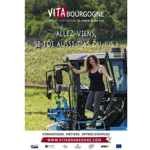 Jade Deloge a fait la promotion du métier sur les affiches de Vita Bourgogne, le « Pôle emploi » du vignoble.