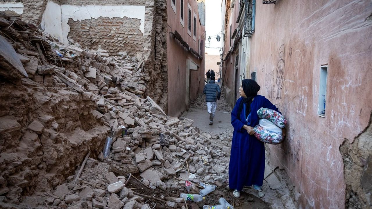 La vieille ville de Marrakech, haut lieu du tourisme, a vu plusieurs de ses bâtiments s'effondrer.