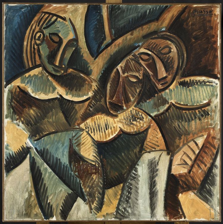 Pablo Picasso, «Trois Figures sous un arbre», 1907-1908, huile sur toile