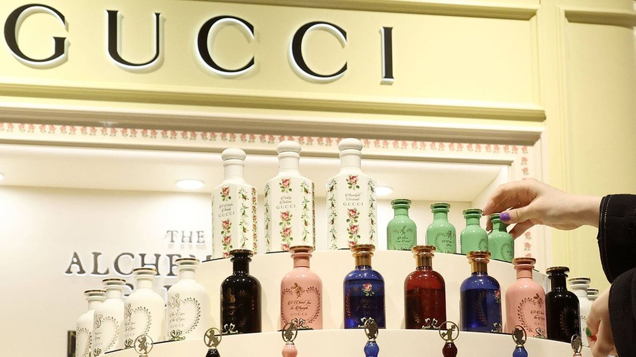 Parfums Gucci ; le groupe américain Coty est détenteur de la licence de parfums de la marque de prêt-à-porter qui appartient à Kering.