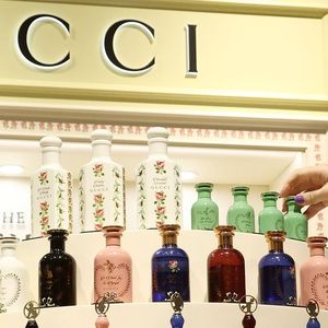 Parfums Gucci ; le groupe américain Coty est détenteur de la licence de parfums de la marque de prêt-à-porter qui appartient à Kering.