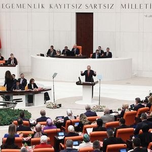 Discours du président Erdogan à l'ouverture de la nouvelle session parlementaire à Ankara, le 1er octobre.