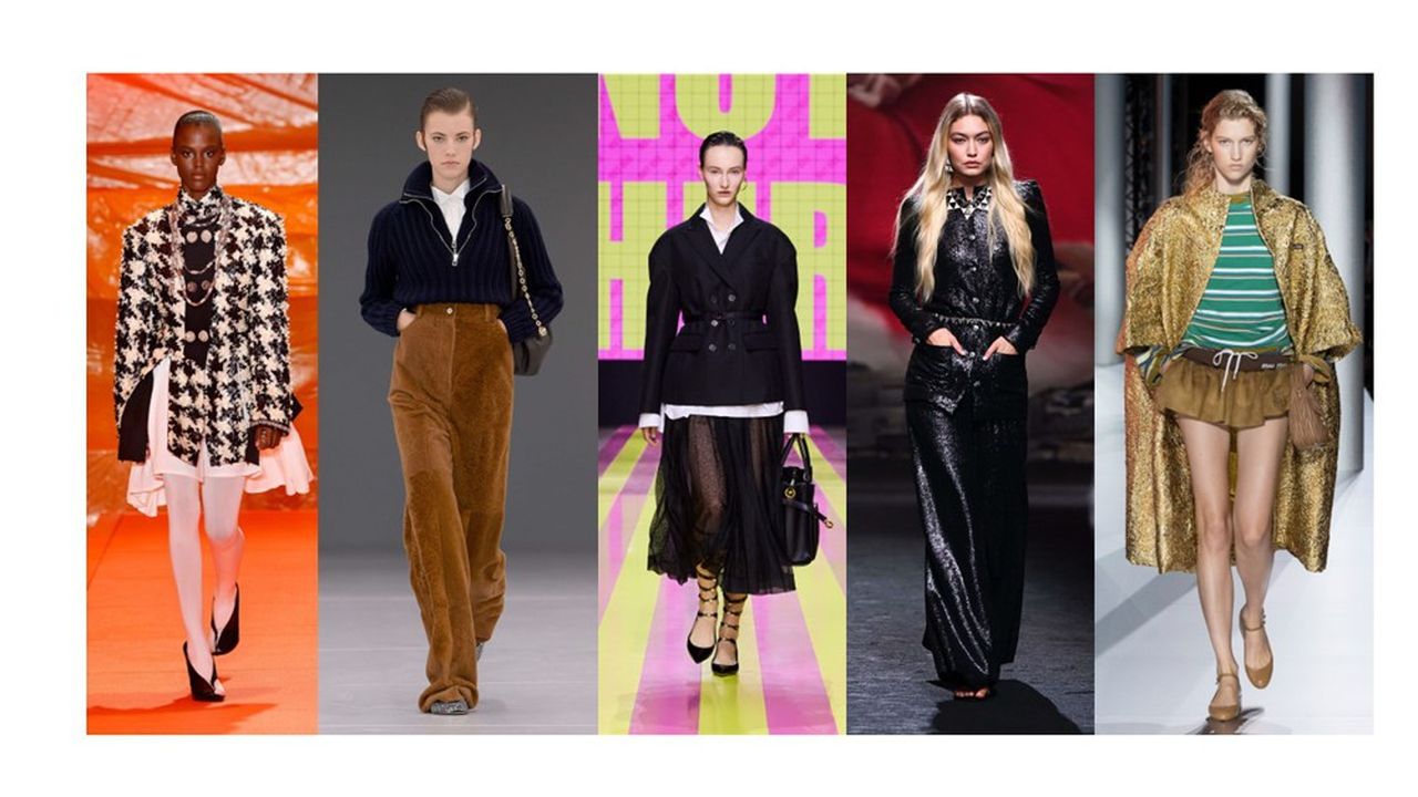 Les catwalks de Louis Vuitton, Loewe, Dior, Chanel, Miu Miu.