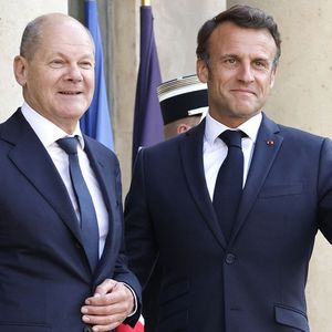 Le président français, Emmanuel Macron, et le chancelier allemand, Olaf Scholz, au palais de l'Elysée en juin 2023.