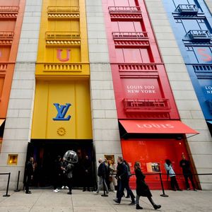 Exposition « Louis Vuitton, 200 Malles » à New York, le 23 octobre 2022.