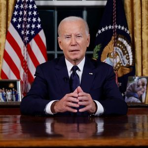 Joe Biden lors de son allocution à la nation américaine jeudi 19 octobre 2023.
