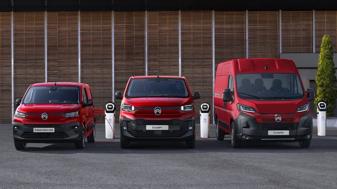 Les nouveaux véhicules utilitaires de Citroën (ici, les Berlingo, Jumpy et Jumper) ont été présentés lundi avec leurs cousins de Peugeot, Fiat et Opel/Vauxhall.
