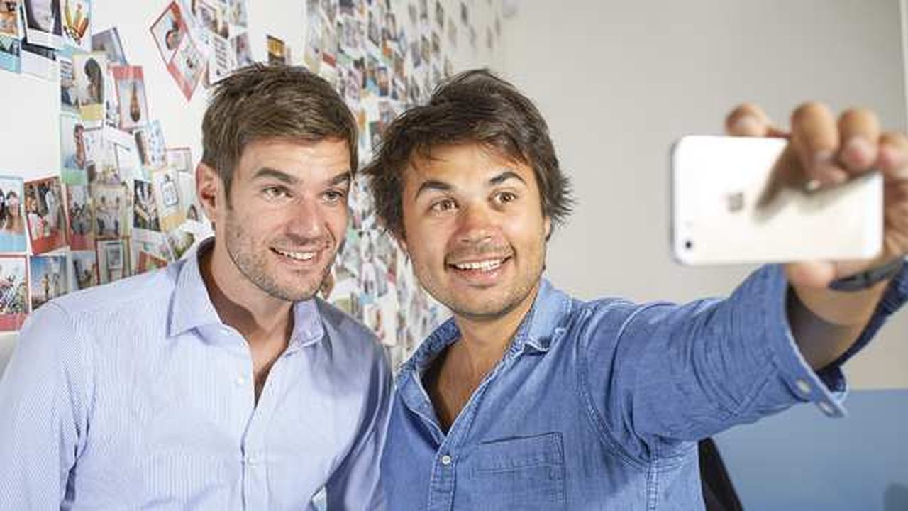 Aurélien de Meaux, à gauche, et Antoine Le Conte, cofondateurs de Cheerz, application d'impression de photos.