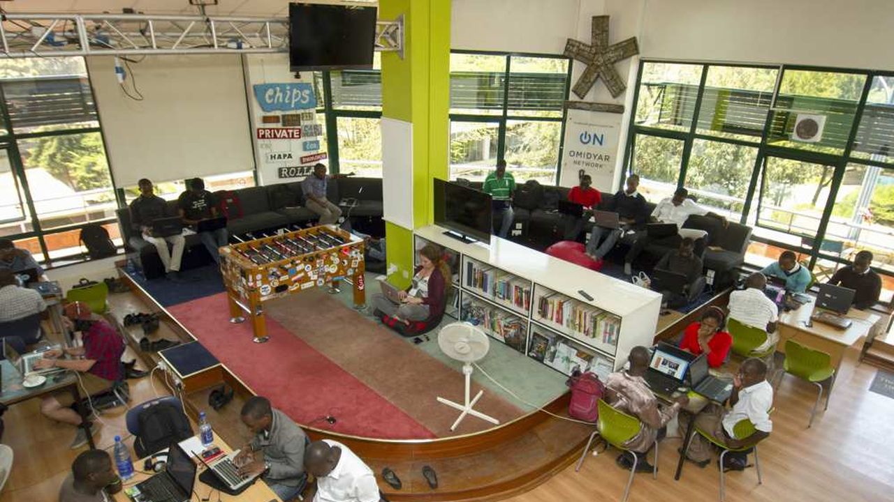 L'espace de coworking et d'incubation iHub, à Nairobi, au Kenya.