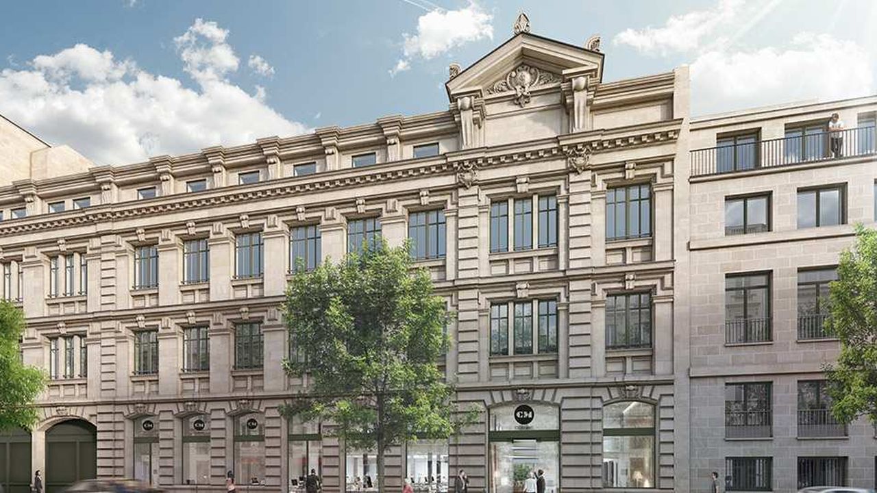 Le nouveau bâtiment WeWork est situé rue des Archives, dans l’ancien siège des Galeries Lafayette.
