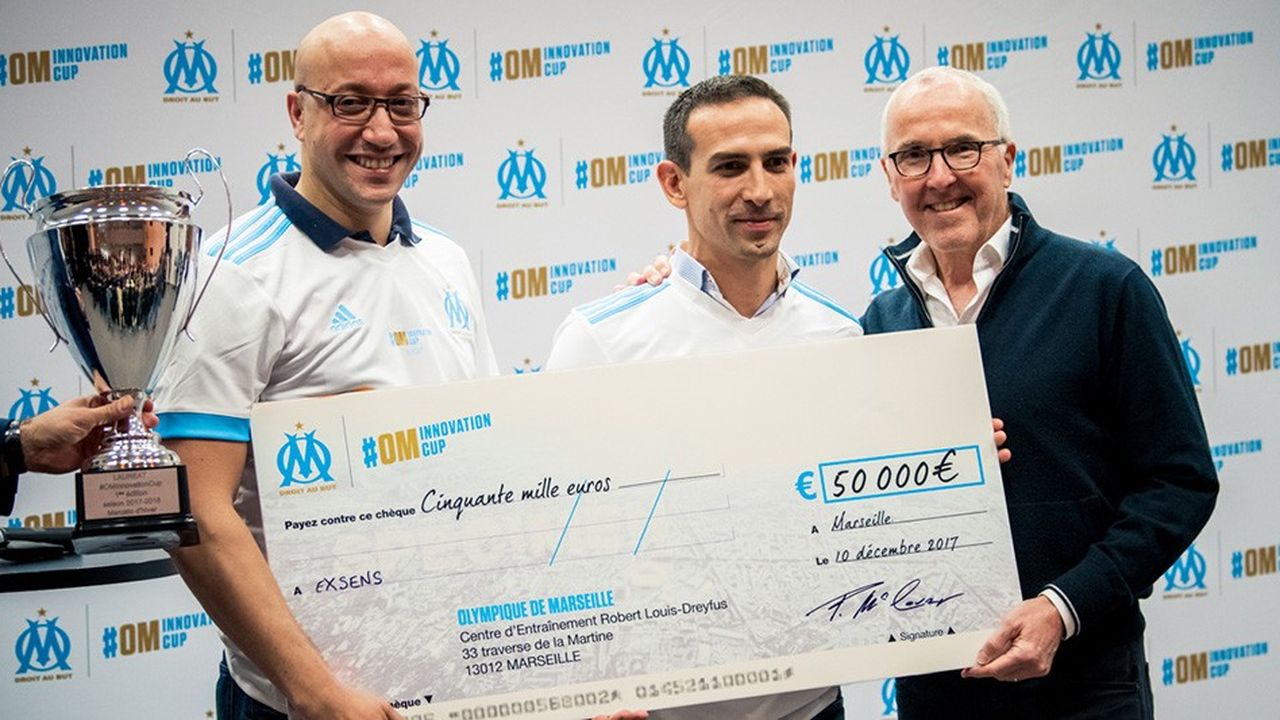 EXsense a remporté le premier prix du concours de start-up organisé par l'Olympique de Marseille.