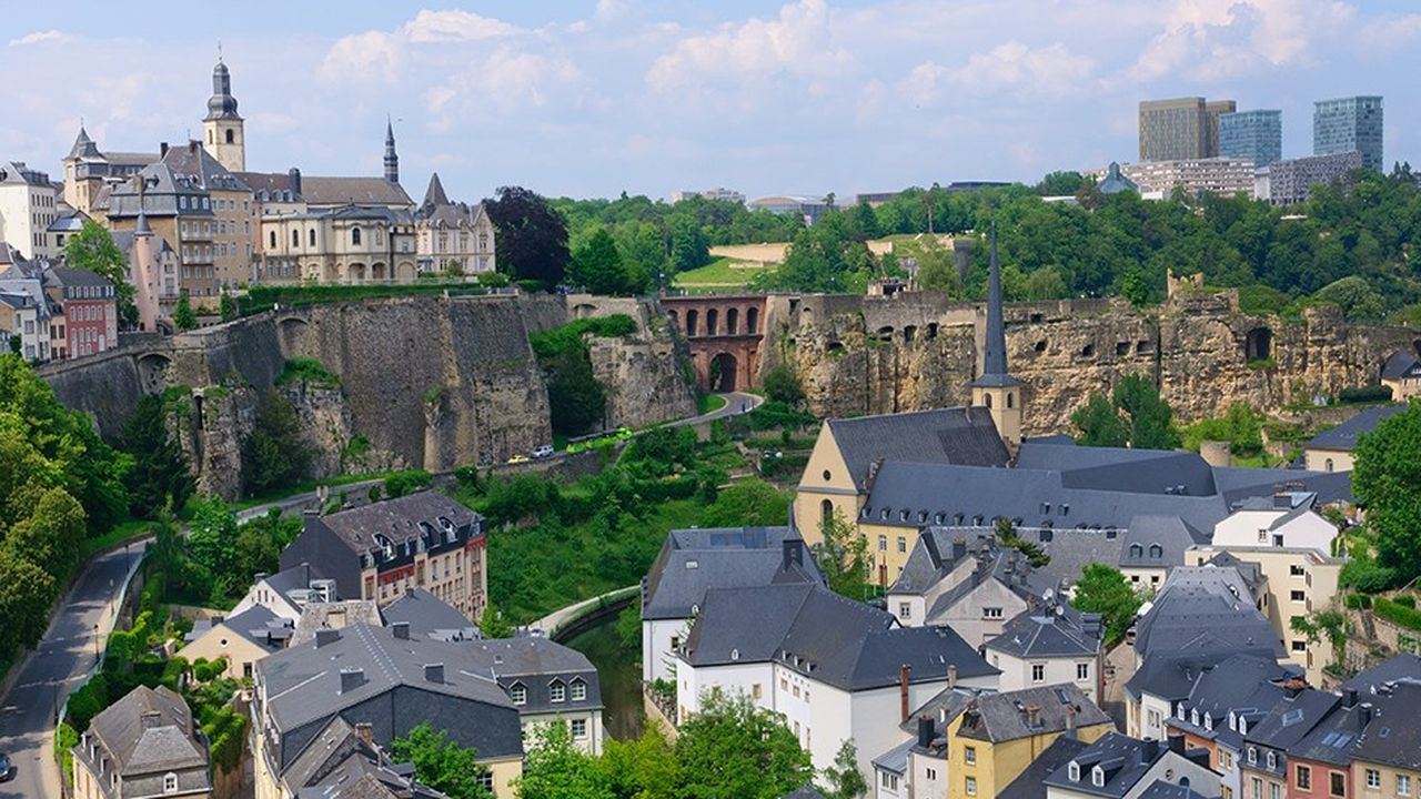 Le Kirchberg, quartier situé dans la partie nord-est de la ville de Luxembourg.