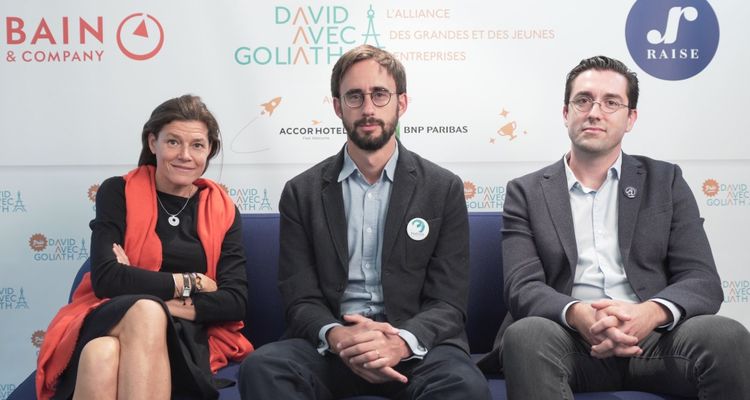 Sophie Fourchy, directrice de la Fondation Carrefour, Jean Moreau, cofondateur de Phénix et Arnault Gournac, directeur de l'innovation chez Carrefour.
