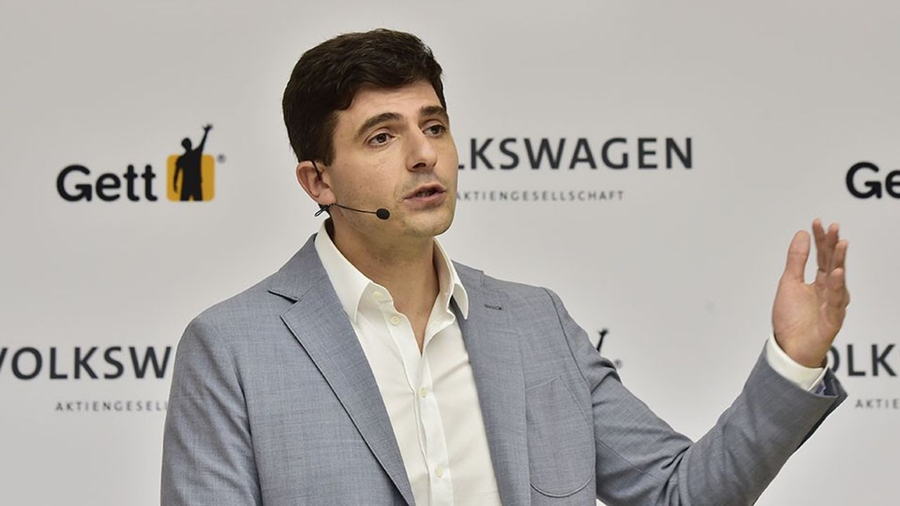 Shahar Waiser, le patron de Gett, lors du lancement de son partenariat avec le groupe allemand Volkswagen, à Berlin en juin 2016.