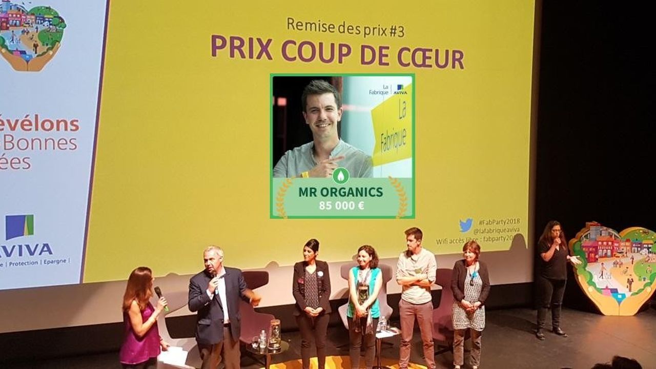 Michael Roes, fondateur de la marque d'engrais bio Mr-Organics, a remporté le prix environnement de la Fabrique Aviva.