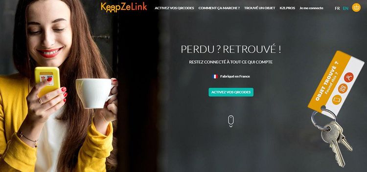 KeepZeLink permet de retrouver un objet perdu via un QR code