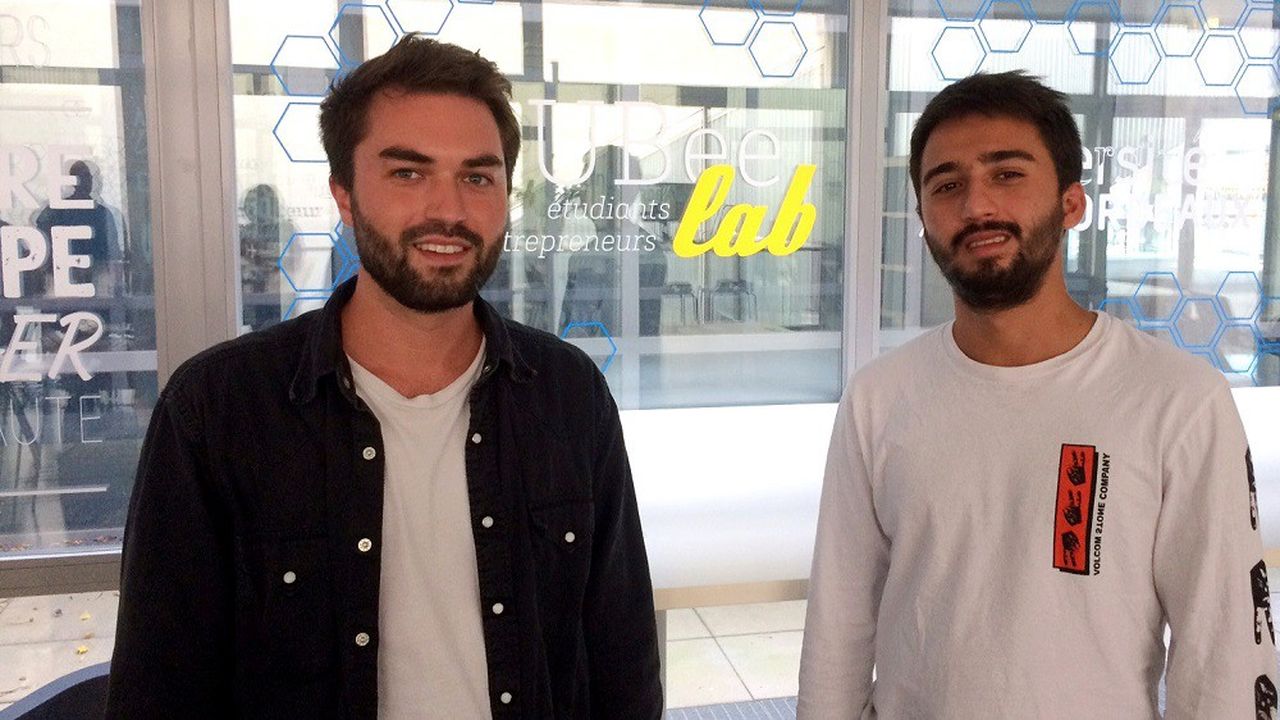 Gabriel Sagues et Bryan Fechoz, deux étudiants entrepreneurs, porteurs du projet Easy Sleep.