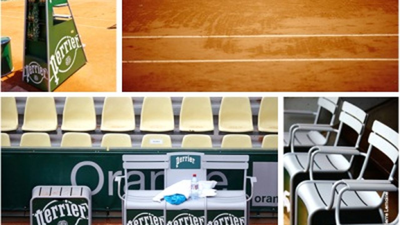 Des mobiliers Fermob repérés Porte D'Auteuil lors du grand tournoi de Roland Garros