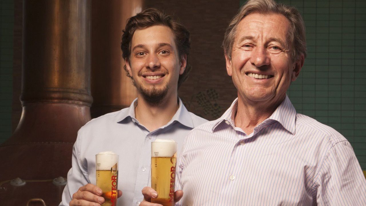 A 73 ans, Michel Haag cède des rênes de la brasserie familiale Meteo à son fils Edouard.