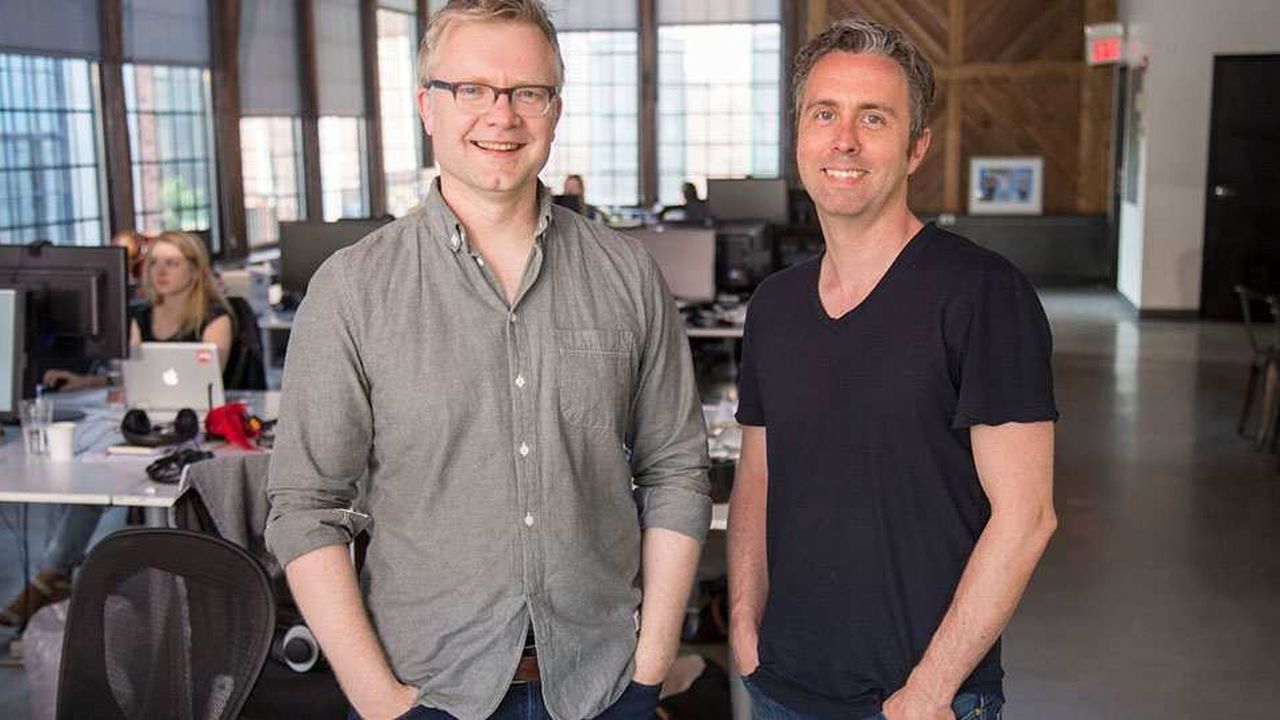 Joost Ouwerkerk (à gauche) et Frederic Lalonde, les fondateurs. Leur application a été téléchargée 10 millions de fois.