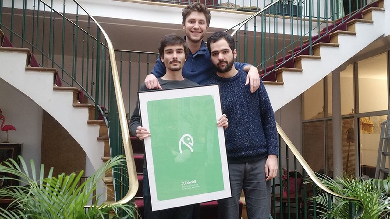 Antoine Bellion, Thibaud Martin et Victor Mustar ont fondé la start-up Jubiwee.