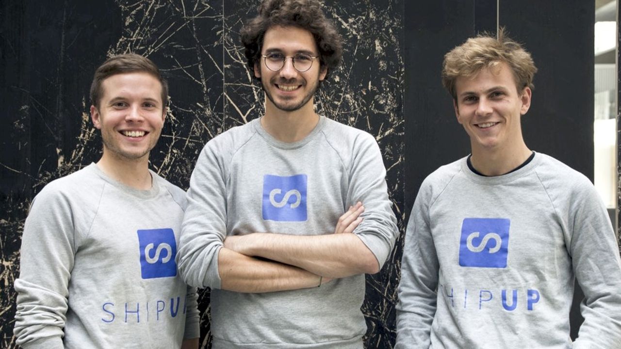 Romain Ogiela, Terence Delahaye et Quentin Maurice, cofondateurs de la startup Shipup.