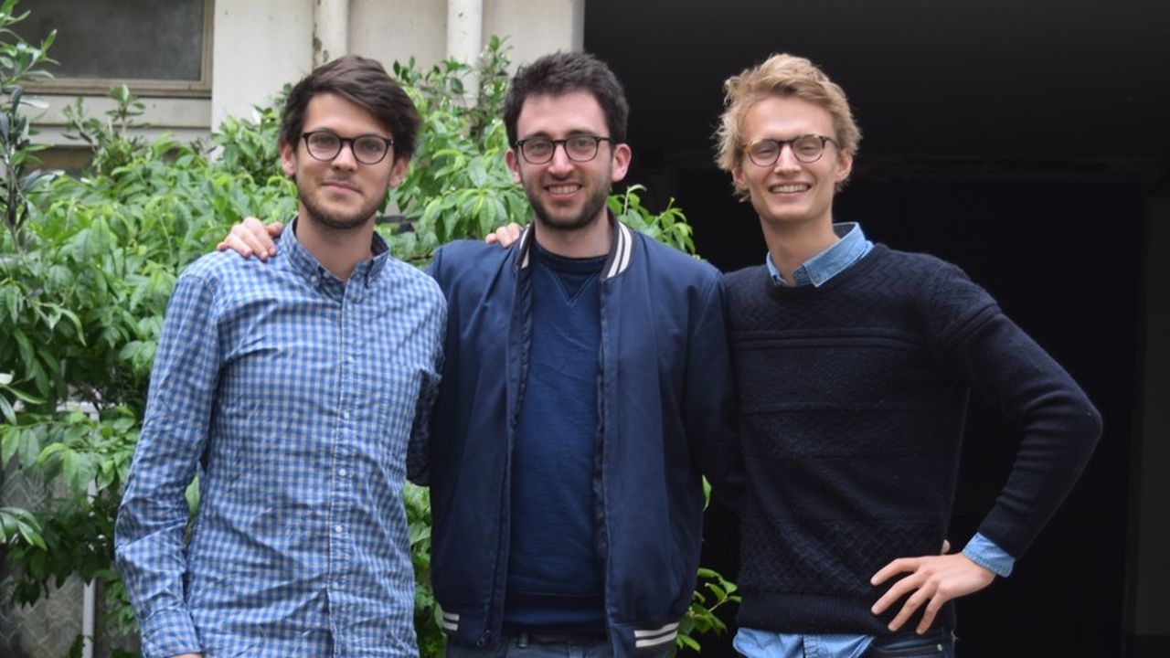 Quentin Brackers, Baptiste Maurel et Guillaume Motte, les cofondateurs d'Hostnfly.