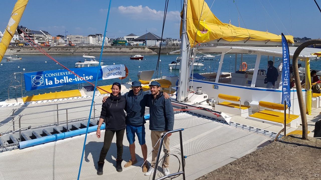 La jeune compagnie maritime Iliens proposent une liaison à la voile entre Quiberon et Belle-île.