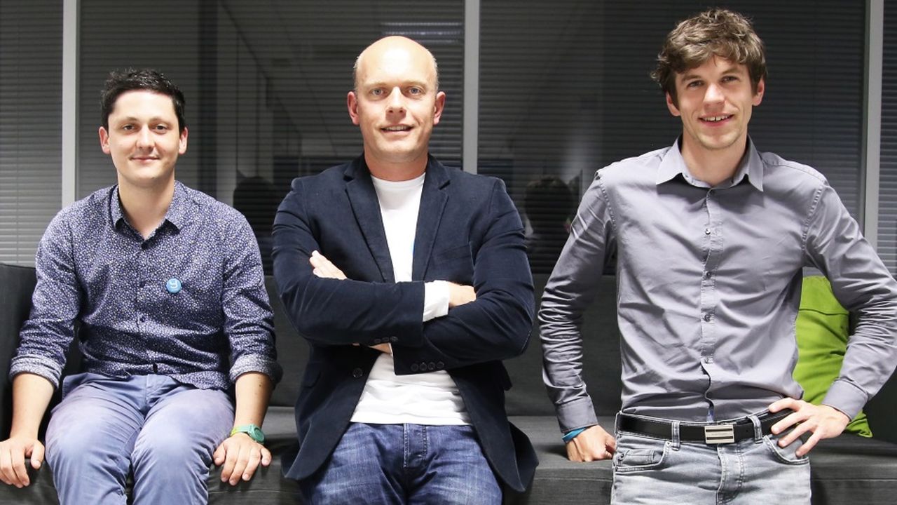 De gauche à droite : Luc Pallavidino, Eric Chevalier, Antoine Louiset, de la start-up Yousign.