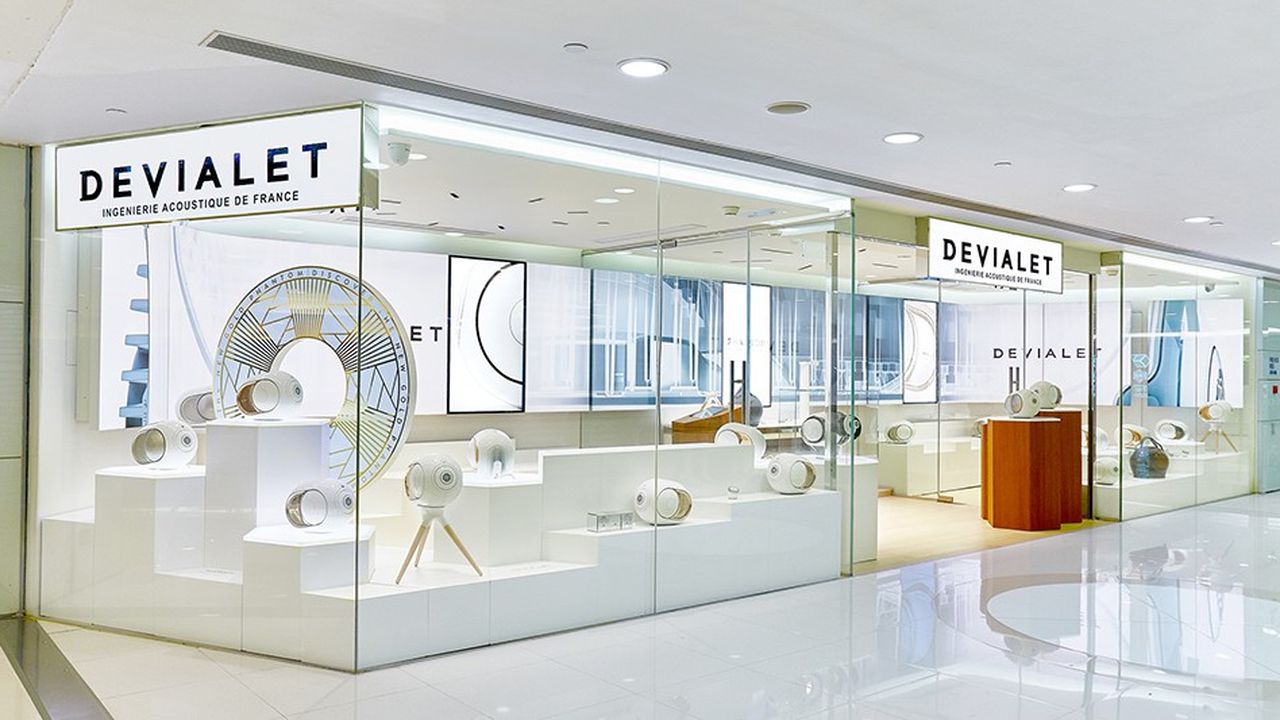 Le magasin Devialet à Honk Kong. La pépite française veut encore accélérer en Asie et vient de lever 16 millions d'euros auprès de Korelya Capital et de Ginko Ventures, et d'emprunter 35 millions auprès de la Banque européenne d'investissement.