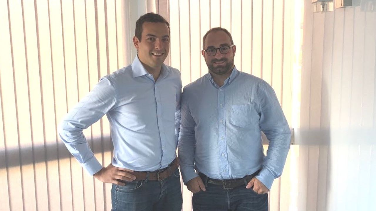 Le médecin Nicolas Pages (à gauche) et Paul Tiba (à droite), cofondateurs de la start-up Satelia.