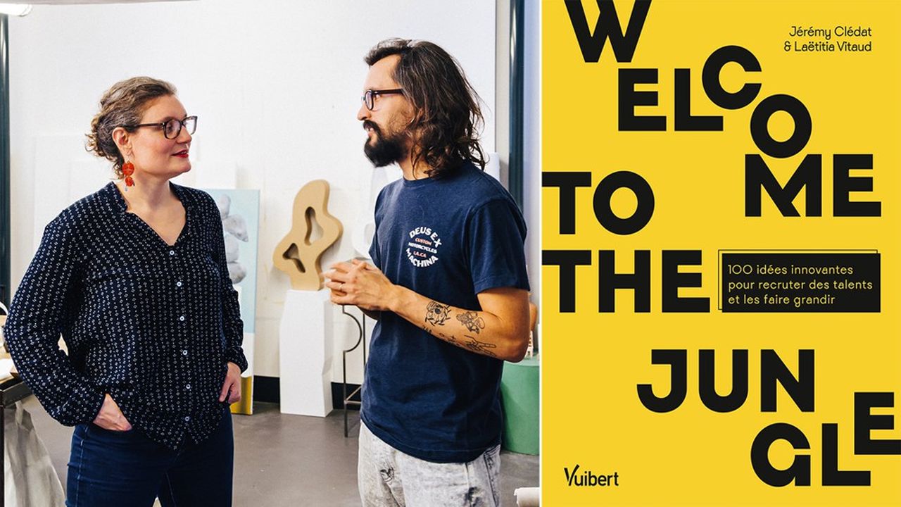 Laëtitia Vitaud et Jérémy Clédat, auteurs de « Welcome to the Jungle : 100 idées innovantes pour recruter des talents et les faire grandir ».