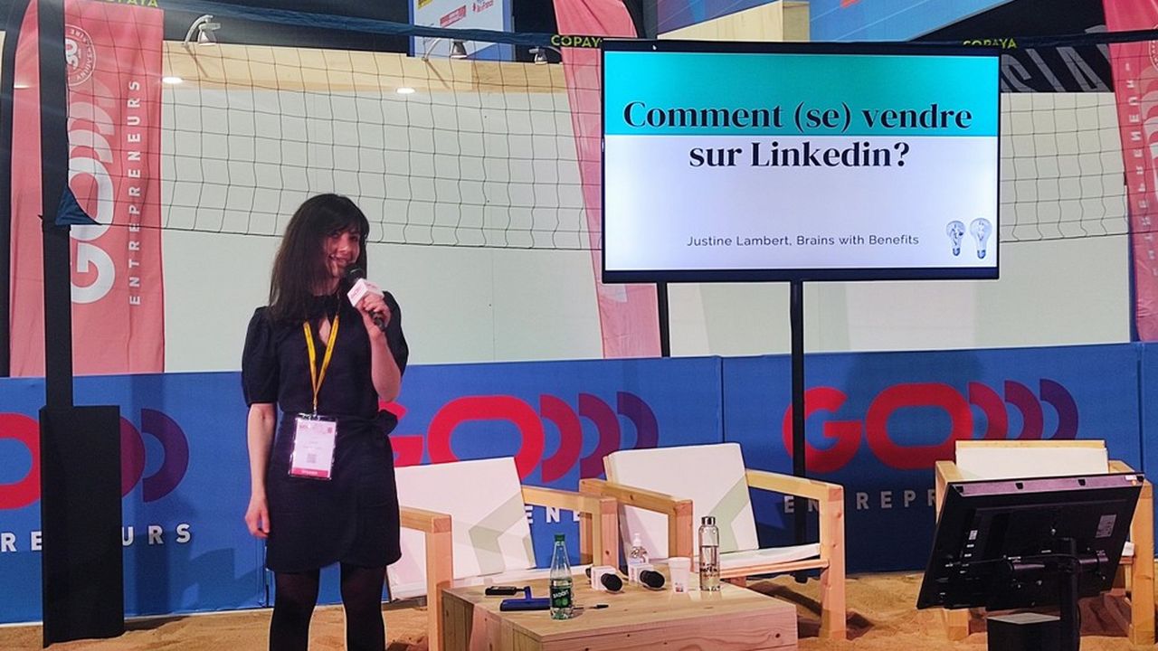Justine Lambert présentait ses 10 conseils pour renforcer sa notoriété sur LinkedIn, le 6 avril à Go Entrepreneurs.