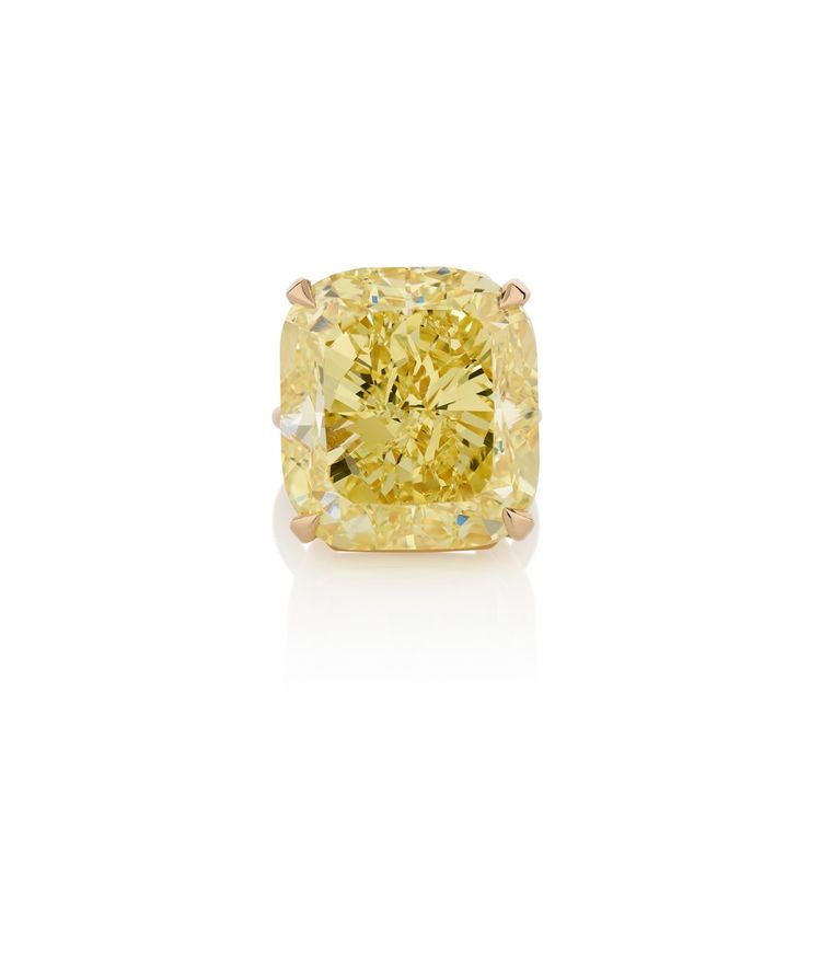 diamant rectangulaire jaune 54,27 carats