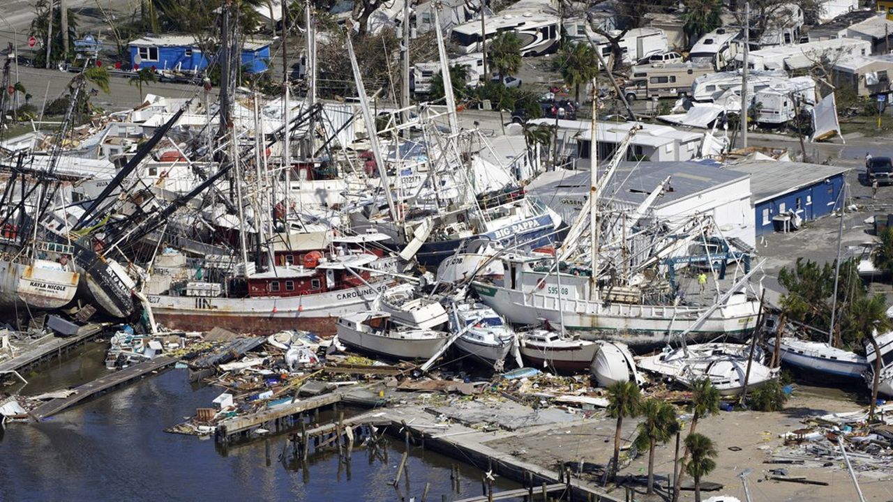 Les dégâts provoqués en 2022 par l'ouragan Ian, en Floride, avaient fait vaciller le marché des « cat bonds ».