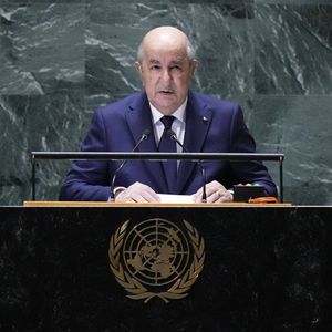Le président algérien, Abdelmadjid Tebboune, lors de l'Assemblée générale de l'ONU le 19 septembre 2023.