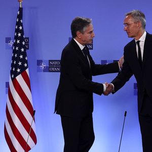 Le secrétaire d'Etat américain Antony Blinken (à gauche, ici avec le secrétaire général de l'Otan Jens Stoltenberg) a souligné que l'Alliance était plus importante que jamais.