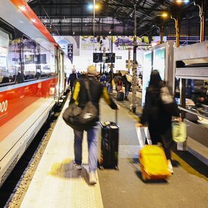 Un train à grande vitesse Frecciarossa de la compagnie Italienne Trenitalia, présent sur le marché français depuis la fin 2021.