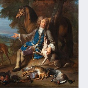 La collection célèbre également la passion d'Hubert Guerrand-Hermès pour la chasse. Comme avec cet autoportrait d'Alexandre-François Desportes (1661-1743) estimé entre 100.000 et 150.000 euros.