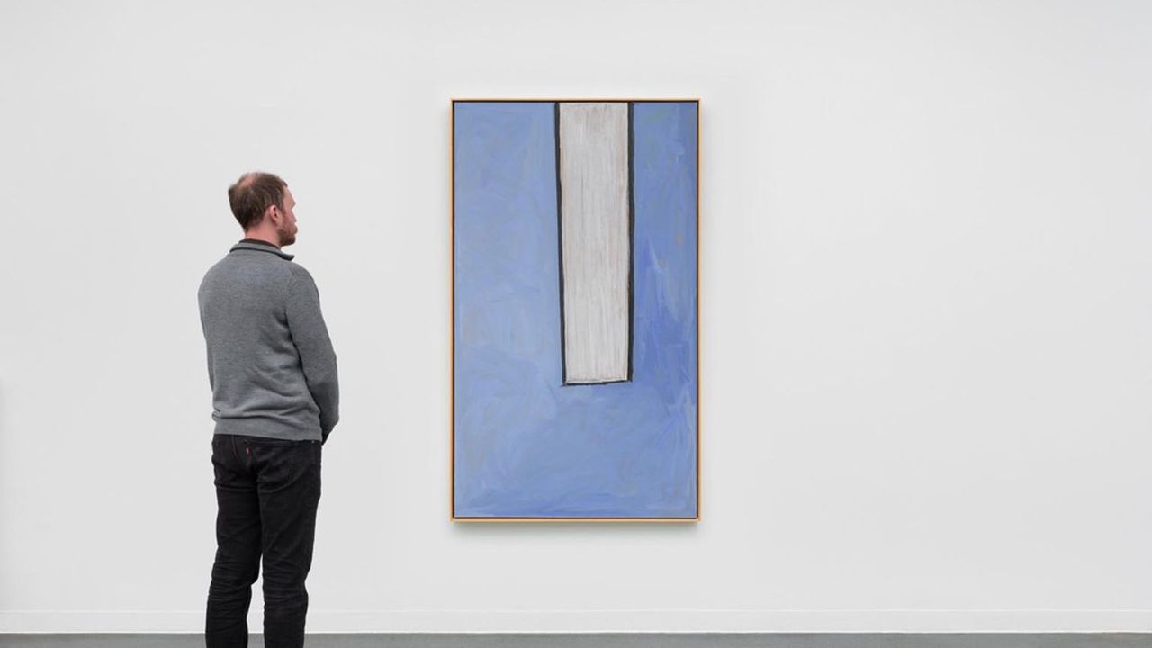 Une peinture de l'expressionniste abstrait américain Robert Motherwell (1915-1991) passe aux enchères à la foire Art Basel Miami Beach. Datée de 1969, l'oeuvre est à vendre 1,8 million de dollars.