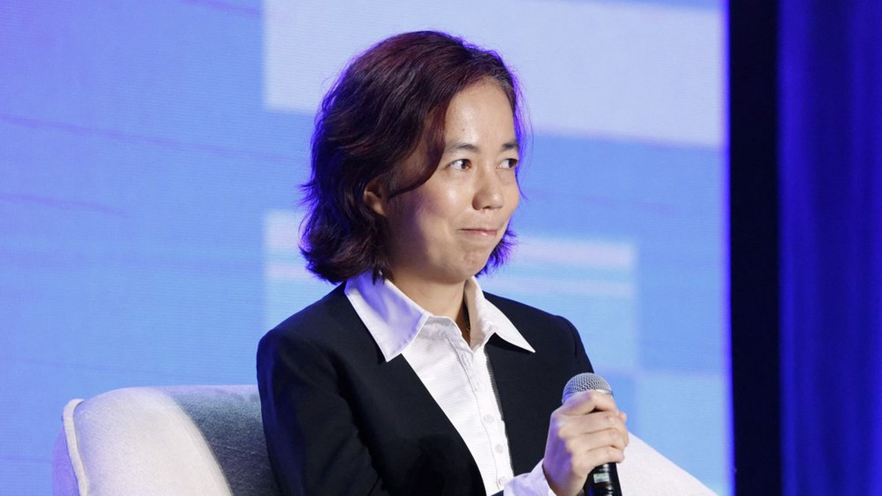 Fei-Fei Li lors du AI Optimist Club pour les 30 ans de Wired, le 5 décembre 2023 à San Francisco.