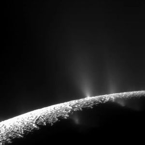 En 2005, la sonde Cassini a découvert l'existence de ces geysers fusant depuis la surface glacée d'Encelade. L'eau qu'ils libèrent dans l'espace provient de son océan souterrain.