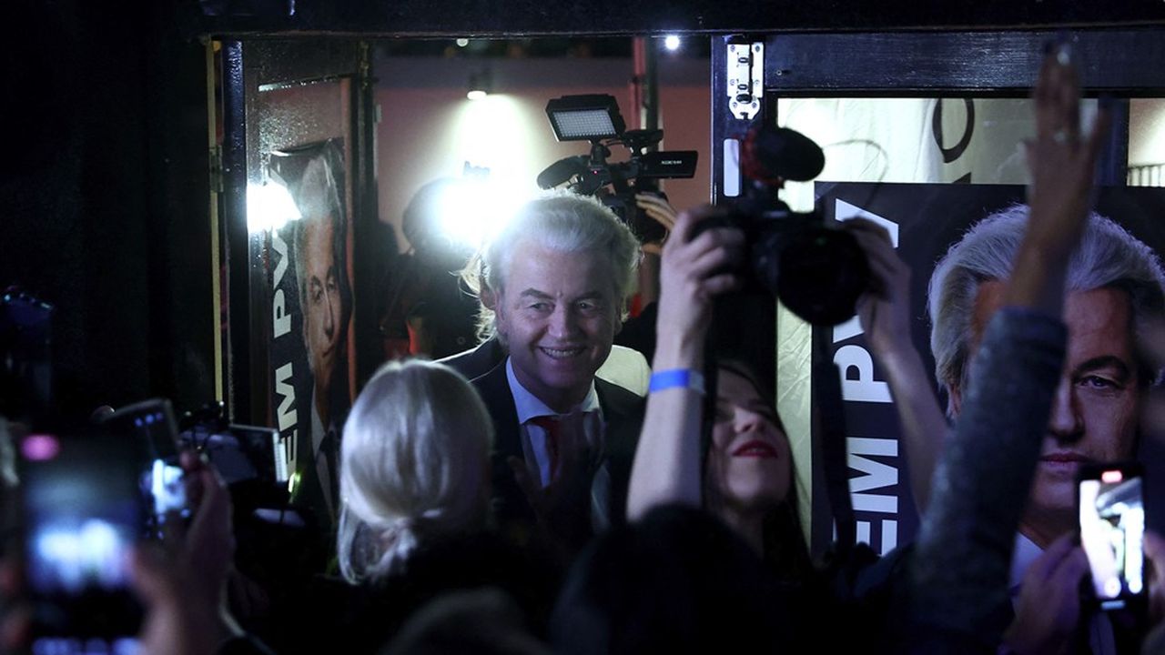 Le PVV de Geert Wilders est arrivé en tête des législatives du 22� novembre avec plus de 23 % des voix.
