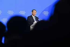Li Qiang, le Premier ministre chinois, au forum de Davos.