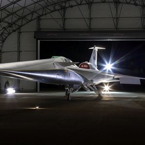 Le X-59 dans un hangar en Californie